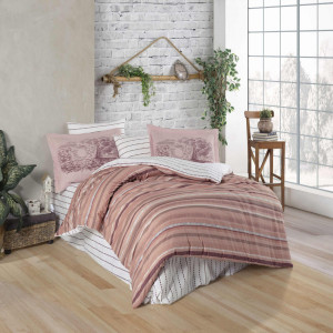 Спално бельо от поплин памук Hobby Home, 100% памук, за двойно легло, 4 части, 1031-9-1-11