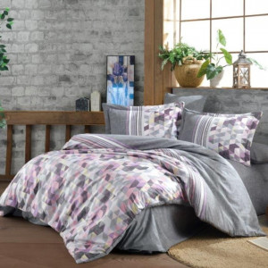 Спално бельо от поплин, 100% памук, за двойно легло, Hobby Home, 4 части, HBP-84 - Img 1