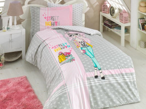 Спално бельо от поплин, 100% памук, за единично легло, Hobby Home, 3 части, HB1-24 - Img 2