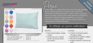 Perna 70x70 Somnart Belina, microfibra, lavabila la masina, vidata, Ultramarin - Img 4