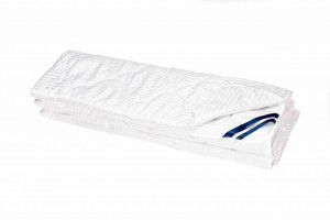 Pilota 150×200 cm microfibra striata, SomnART premium, alba matlasata model nor mare, 400 g, de iarna - Img 5