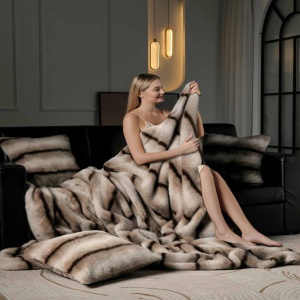 Луксозно одеяло Jo-Jo Home, тип кожа от Норка + 2 калъфки, 200x230 см, с цип, PBN-06 – продуктова снимка в продуктов каталог