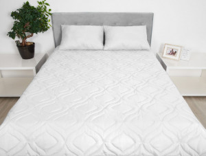 Pilota de vară 200x220 Somnart Belina, microfibra, lavabila la masina, vidata, Alb – продуктова снимка допълнително представяне