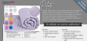 Pilota de vară 200x220 Somnart Belina, microfibra, lavabila la masina, vidata, Alb – продуктова снимка за онлайн каталог