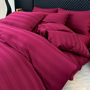Спален комплект Damasc Deluxe от 100% памук, 6 части, бордо, JoJo Home, DMB-06 – продуктова снимка в продуктов каталог