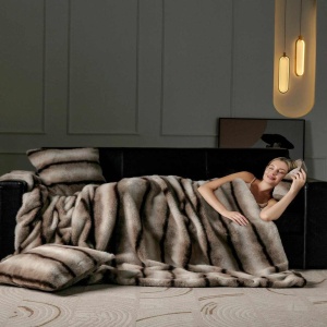 Луксозно одеяло Jo-Jo Home, тип кожа от Норка + 2 калъфки, 200x230 см, с цип, PBN-06 – продуктова снимка от продуктовата галерия