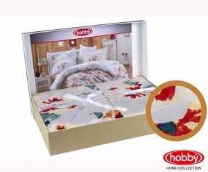Луксозно спално бельо от Памучен сатен Deluxe, за двойно легло, Hobby Home, 6 части, HBS-26 - Img 4