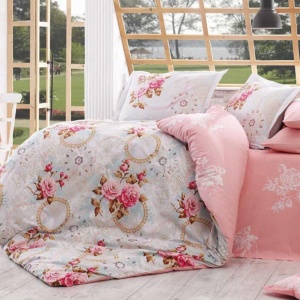 Спално бельо от поплин, 100% памук, за двойно легло, Hobby Home, 4 части, HBP-08 – продуктова снимка от продуктовата галерия