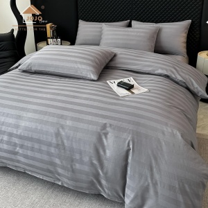Спален комплект Damasc Deluxe от 100% памук, 6 части, сив, JoJo Home, DMB-07 – продуктова снимка за онлайн каталог