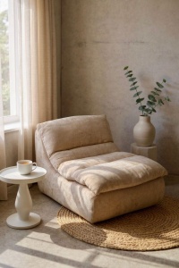 Fotoliu confortabil bej design minimalist