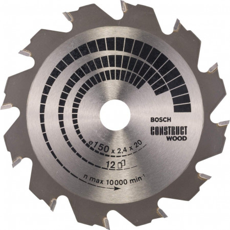 Kružna testera za drvo Construct Wood 150x1.4mm - 12 zuba BOSCH