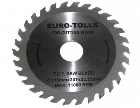 Kružna testera za drvo za brusilicu 115x30x22.23mm