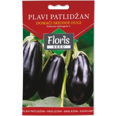 Plavi patlidžan Domaći srednje dugi seme 20g - 10kom. FLORIS