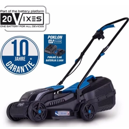 Akumulatorska kosilica Brushless IXES BC-MP320-X + set punjač 2.4A i baterija 2.0Ah Scheppach
