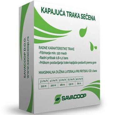 Kap po kap traka E-TAPE (506-10-750) 150mic - rupe 10cm - 7.5 l/h/m - 100m