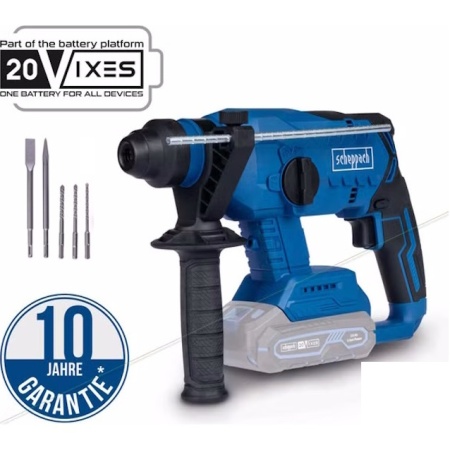 Akumulatorska udarna čekić bušilica SDS PLUS Brushless IXES Solo BC-RHD230-X + set punjač 2.4A i baterija 4.0Ah Scheppach