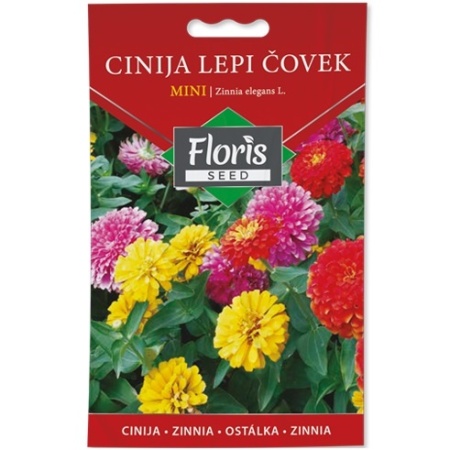 Cveće Cinija lepi čovek mini seme 0.5g - 10kom. FLORIS