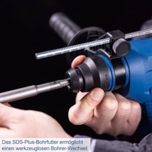 Akumulatorska udarna čekić bušilica SDS PLUS Brushless IXES Solo BC-RHD230-X+ set punjač 2.4A i baterija 2.0Ah Scheppach - Img 4