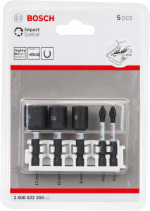 Bitovi kovani Impact Control PH2 i PZ2 + nasadani ključevi 8, 10 i 13mm BOSCH - Img 2
