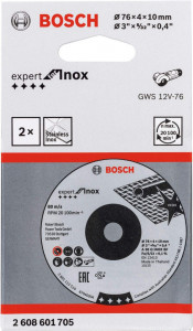 Brusna ploča za inox Expert 76x4x10 mm za GWS 12V-76 - 2kom. BOSCH - Img 2