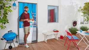 Komarnik za vrata crni 1m x 2.2m TESA - Img 3