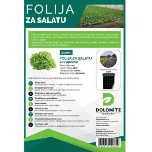Malč folija za salatu 2mx50m 20mic 25x25cm DOLOMITE - Img 3
