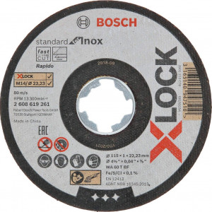 Rezna ploča za inox za ravno sečenje X-LOCK Standard 115x1mm BOSCH - Img 1