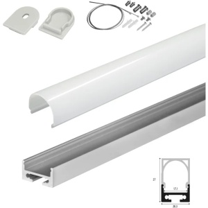 Set A aluminijumski profil za LED trake 1m 27x20 mm PROSTO