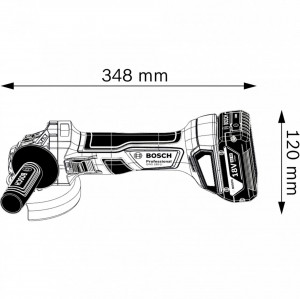 Akumulatorska brusilica GWS 180-LI sa 2 baterije 2x4.0Ah i punjačem BOSCH - Img 5