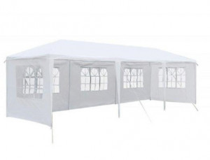 Baštenska tenda 3x9m sa bočnim – bela STRANAMA