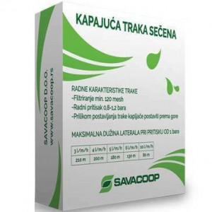Kap po kap traka PRO TAPE (506-10-1350) sečena 16mm, 150mic - rupe 10cm - 13.5l/h/m - 100m