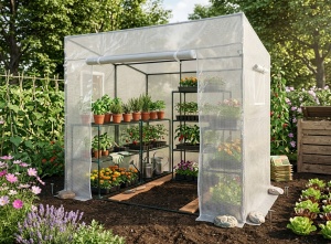 Montažni plastenik 200x77x168cm beli GardenLine - Img 5