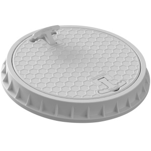 Poklopac za šaht PVC - okrugli sivi 65cm