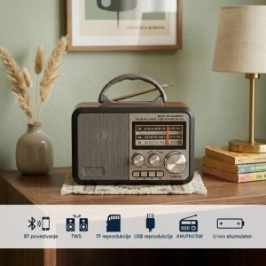 Prenosni retro Bluetooth radio PROSTO - Img 2