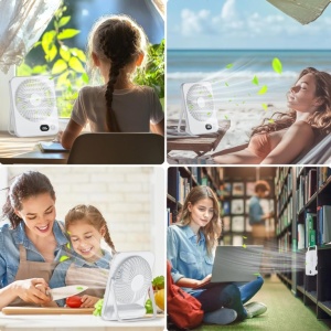 Stoni USB mini ventilator sa displejem - beli PROSTO - Img 5