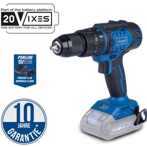 Akumulatorska udarna bušilica - odvijač Brushless IXES Solo BC-CD60-X + set punjač 2.4A i baterija 2.0Ah Scheppach - Img 1