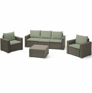 Baštenski set california 3 seater pe-ratan-kapućino KETER - Img 1