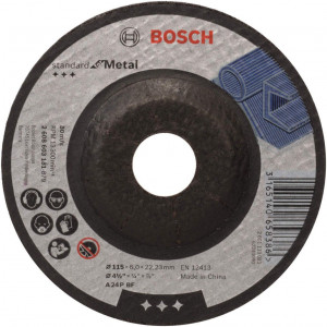 Brusna ploča za metal - ispupčena Standard A24 P BF 115x6.0mm BOSCH - Img 1