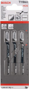List za ubodnu testeru T 119 BO Basic za drvo 3kom. BOSCH - Img 2
