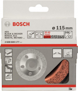 Lončasta brusna ploča 115mm - fina, pljosnata BOSCH - Img 2