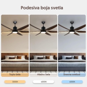 Plafonski ventilator 167cm sa LED svetlom PROSTO - Img 2