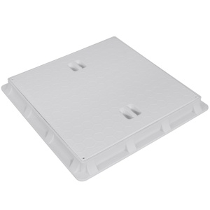 Poklopac za šaht PVC - kockasti sivi 50x50cm
