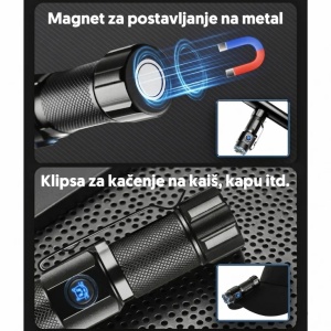 Punjiva LED baterijska lampa - Img 4