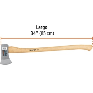 Sekira sa drvenom hikori drškom 1.5kg TRUPER - Img 2