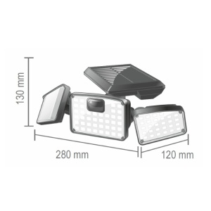 Solarni LED reflektor-lampa sa PIR senzorom HOME - Img 5