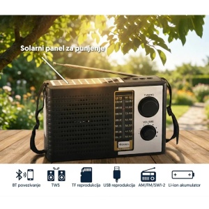 Solarni prenosni Bluetooth radio prijemnik PROSTO - Img 5