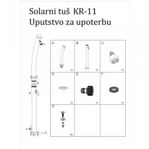 Solarni tuš sa slavinom 2.17m - 20L - Img 3