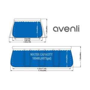 Bazen sa pumpom ovalni 610x360x122cm AVENLI - Img 2
