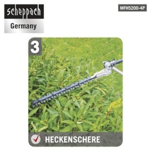 Benzinski multifunkcionalni alat 4u1 1.8KS MFH5200-4P Scheppach - Img 5