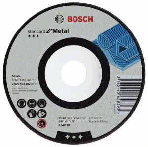 Brusna ploča za metal - ispupčena Standard A24 P BF 115x6.0mm BOSCH - Img 2